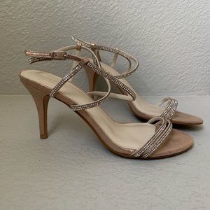 David’s Bridal Lyla rose gold high heels